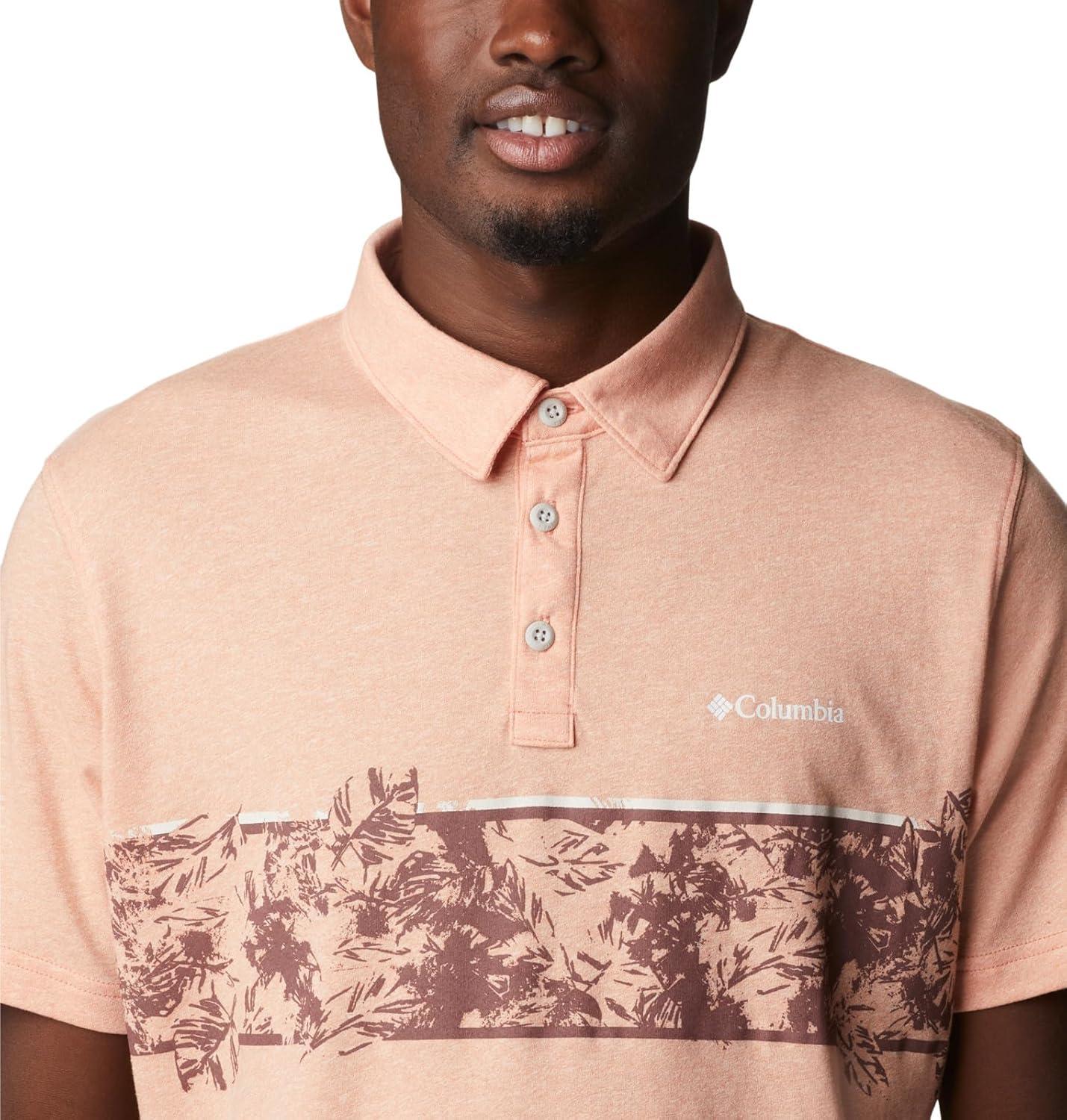 imageColumbia Mens Thistletown Ridge Polo Sp21Summer Peach Heather