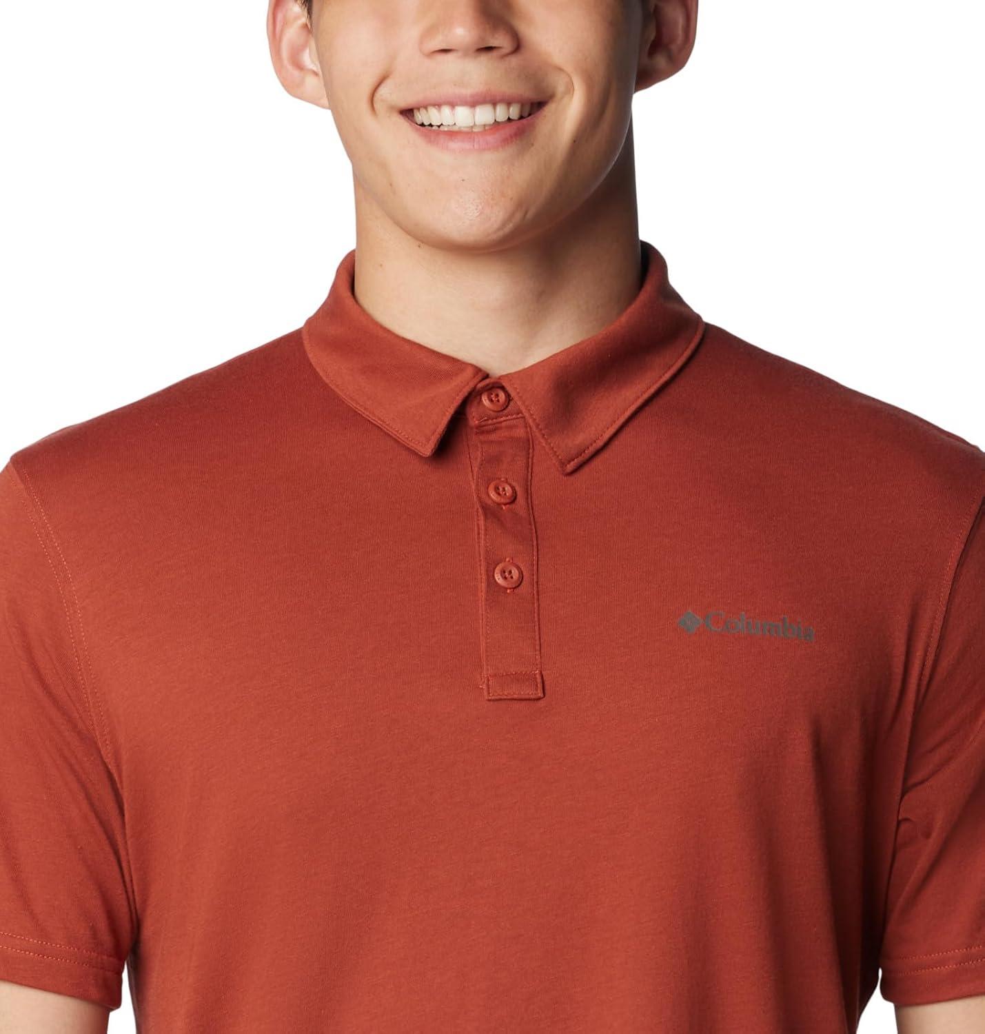 imageColumbia Mens Thistletown Ridge Polo Sp21Warp Red Heather