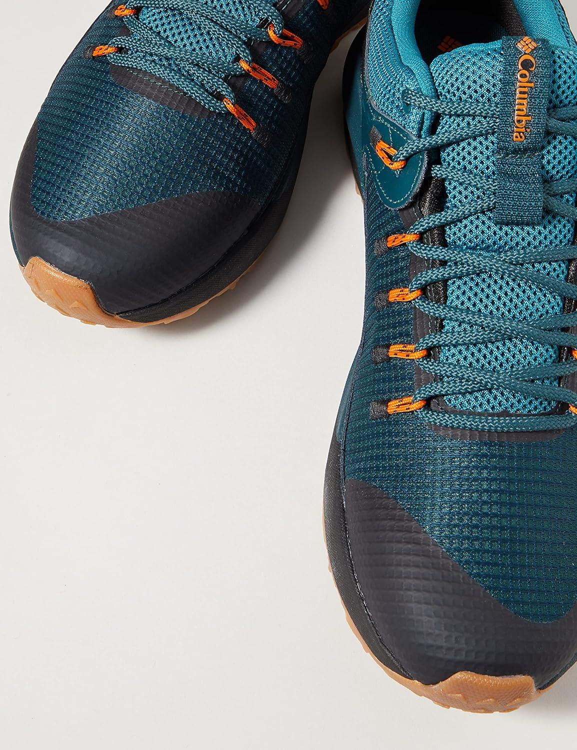 imageColumbia Mens Trailstorm Waterproof Hiking ShoeGreen Dark Seas X Persimmon