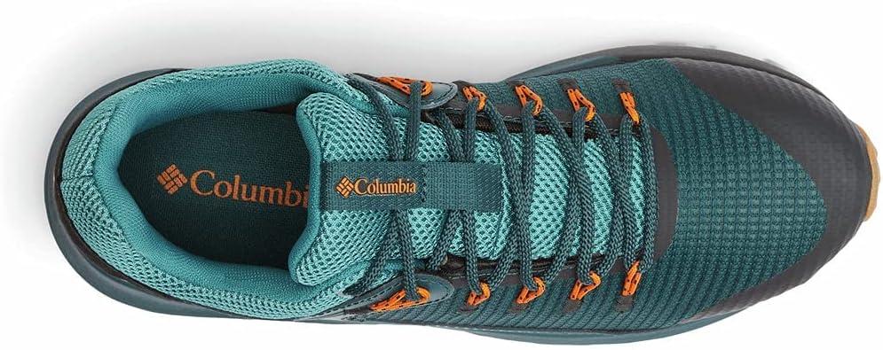 imageColumbia Mens Trailstorm Waterproof Hiking ShoeGreen Dark Seas X Persimmon