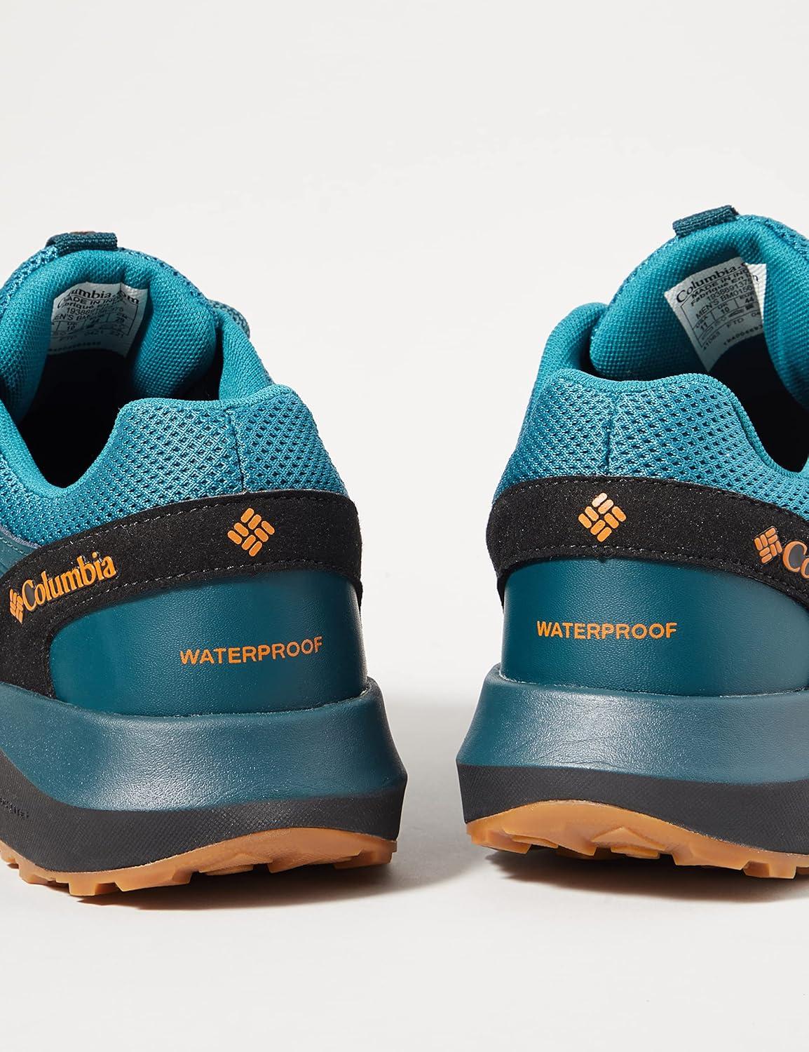 imageColumbia Mens Trailstorm Waterproof Hiking ShoeGreen Dark Seas X Persimmon