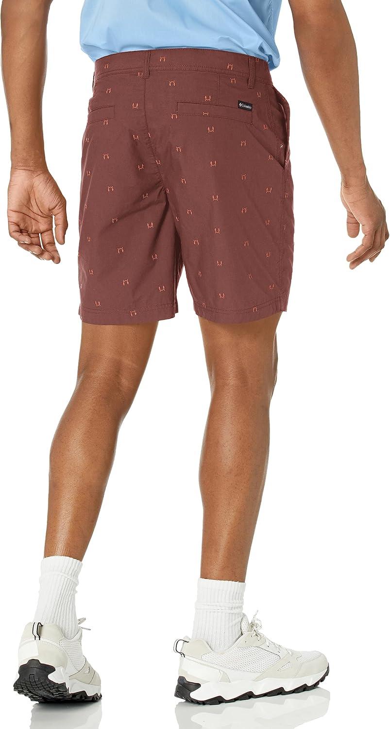 imageColumbia Mens Washed Out Printed ShortLight Raisin Hammocked