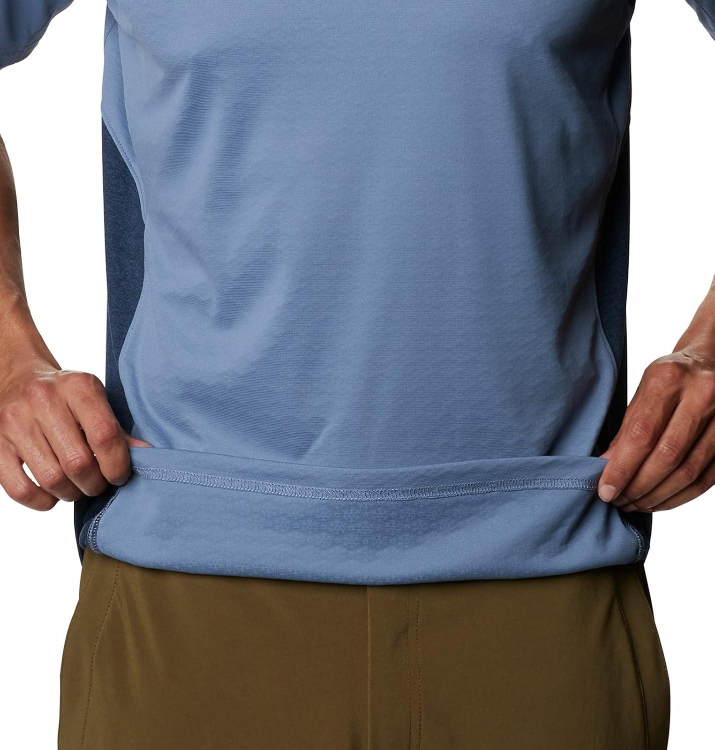 imageColumbia Mens Zero Ice CirroCool Short Sleeve ShirtBluestoneCollegiate Navy Heather