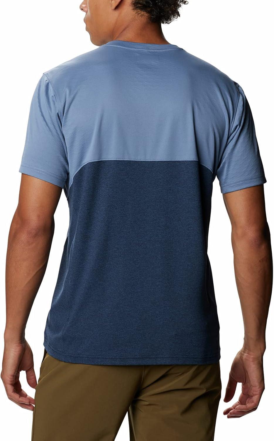 imageColumbia Mens Zero Ice CirroCool Short Sleeve ShirtBluestoneCollegiate Navy Heather