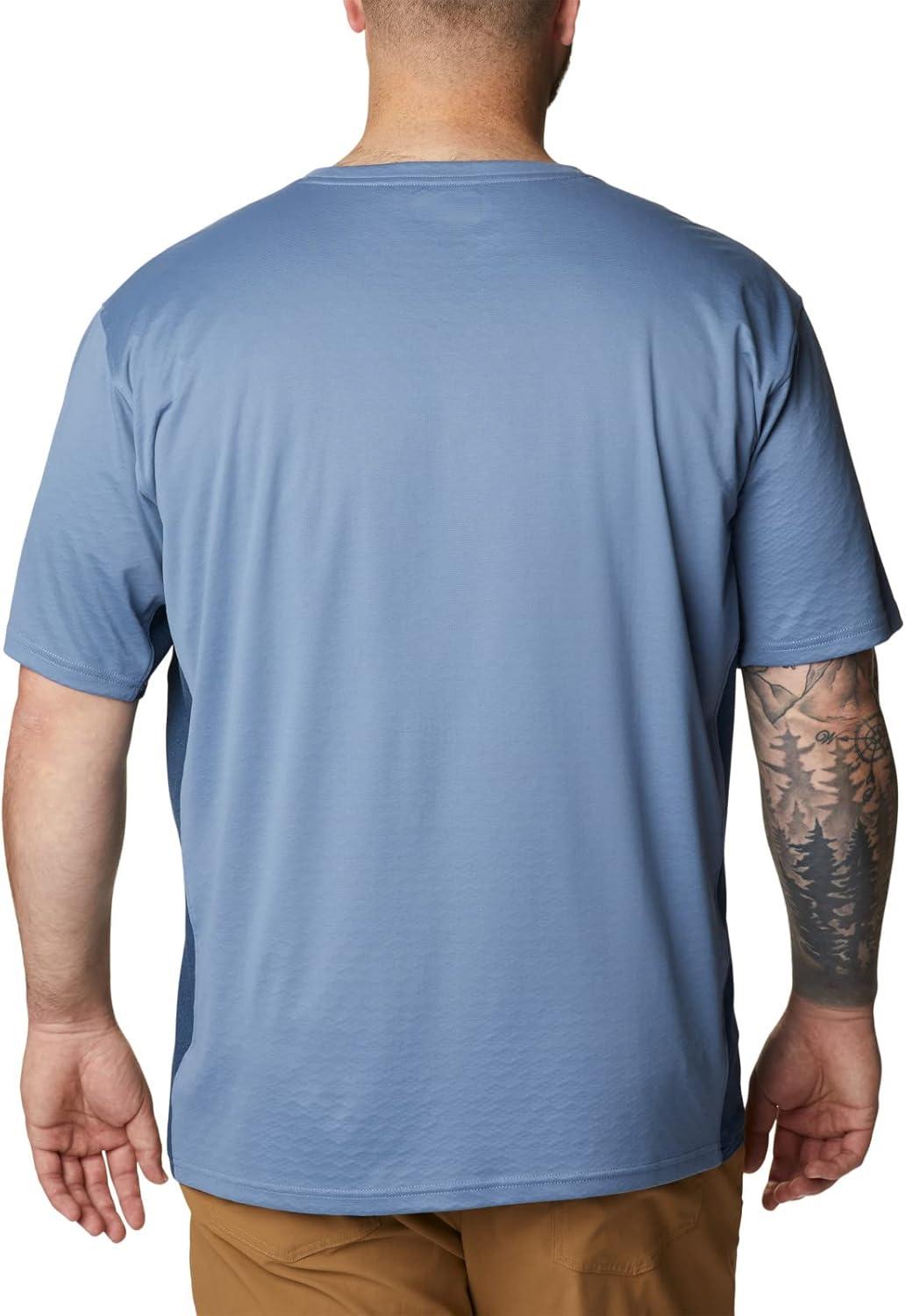 imageColumbia Mens Zero Ice CirroCool Short Sleeve ShirtBluestoneCollegiate Navy Heather