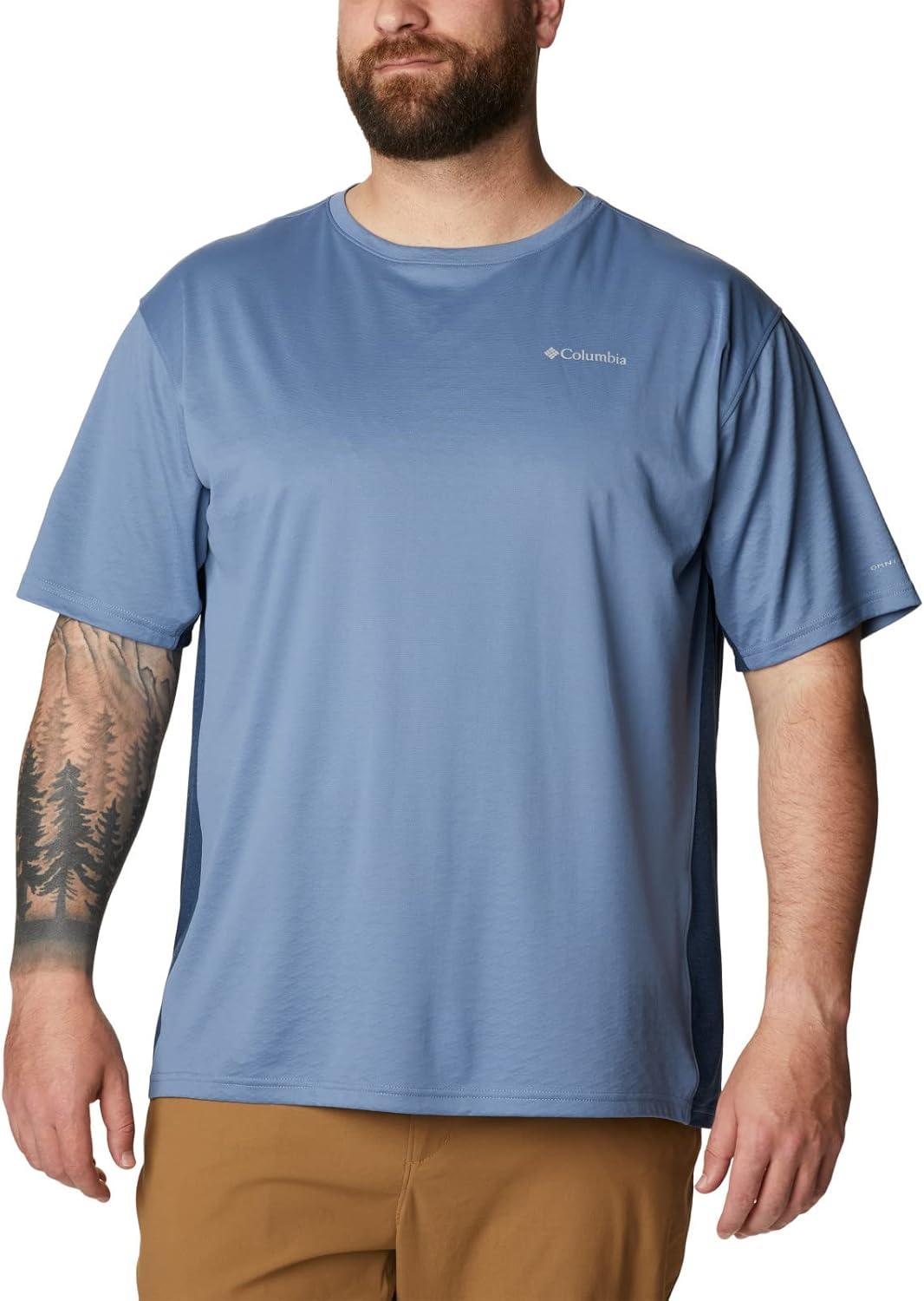 imageColumbia Mens Zero Ice CirroCool Short Sleeve ShirtBluestoneCollegiate Navy Heather