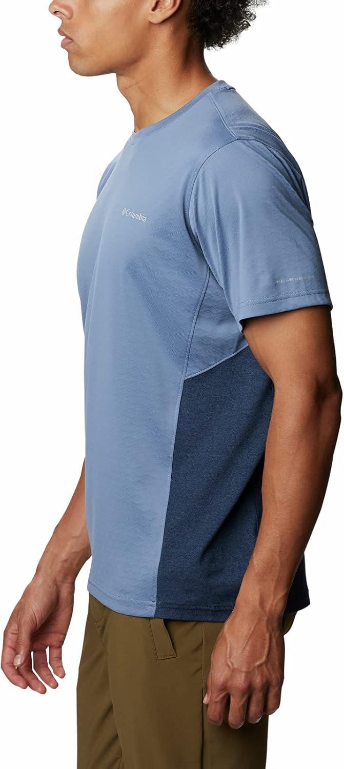 imageColumbia Mens Zero Ice CirroCool Short Sleeve ShirtBluestoneCollegiate Navy Heather
