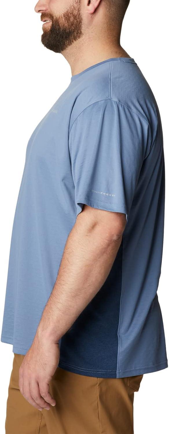 imageColumbia Mens Zero Ice CirroCool Short Sleeve ShirtBluestoneCollegiate Navy Heather