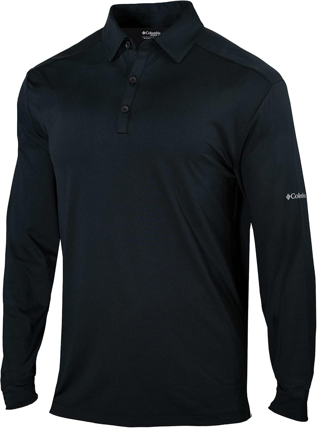 imageColumbia OmniWick Pin High Long Sleeve PoloMidnight Black