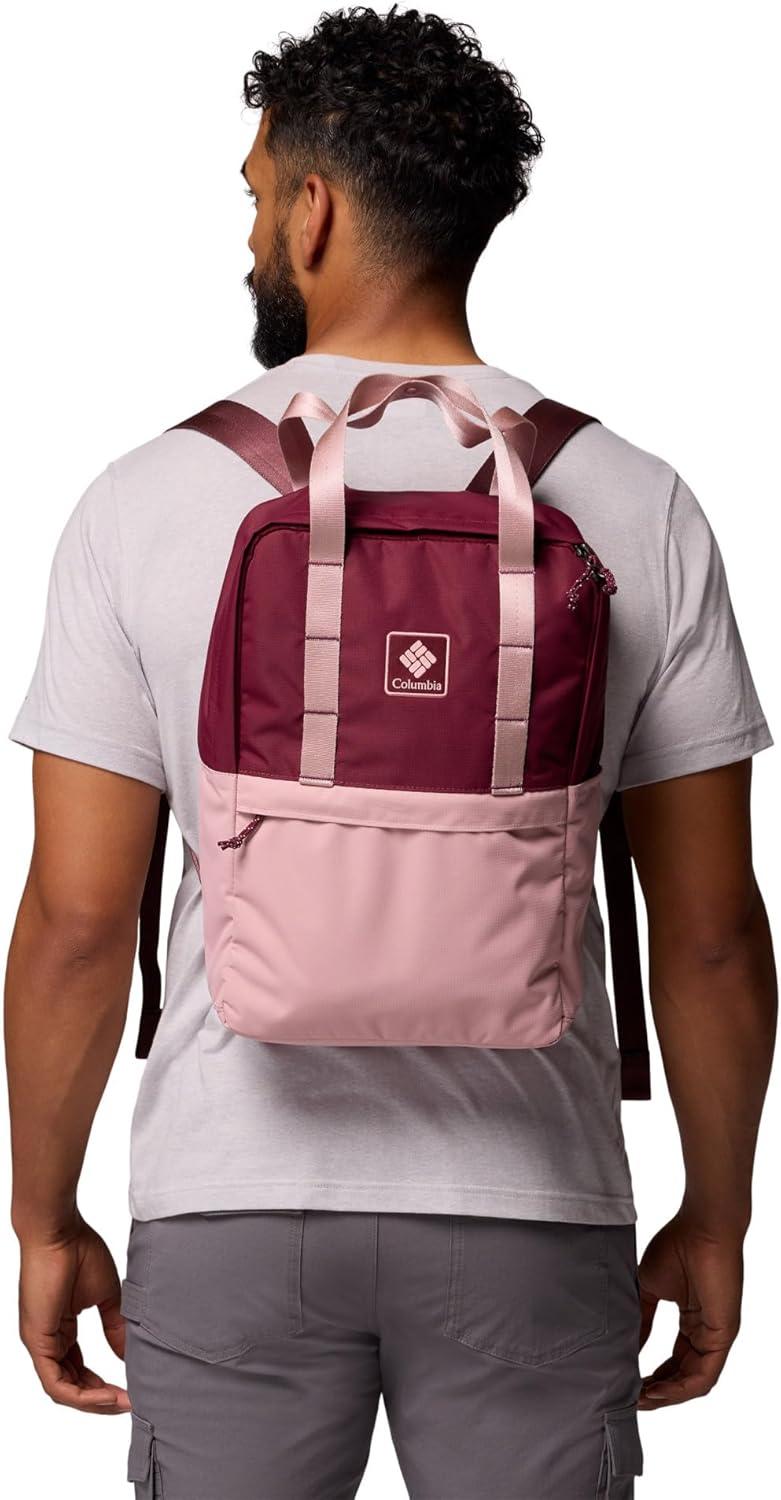imageColumbia Unisex Trail Traveler 18L Backpack Rain ForestCollegiate Navy One SizeRich WineEraser Pink