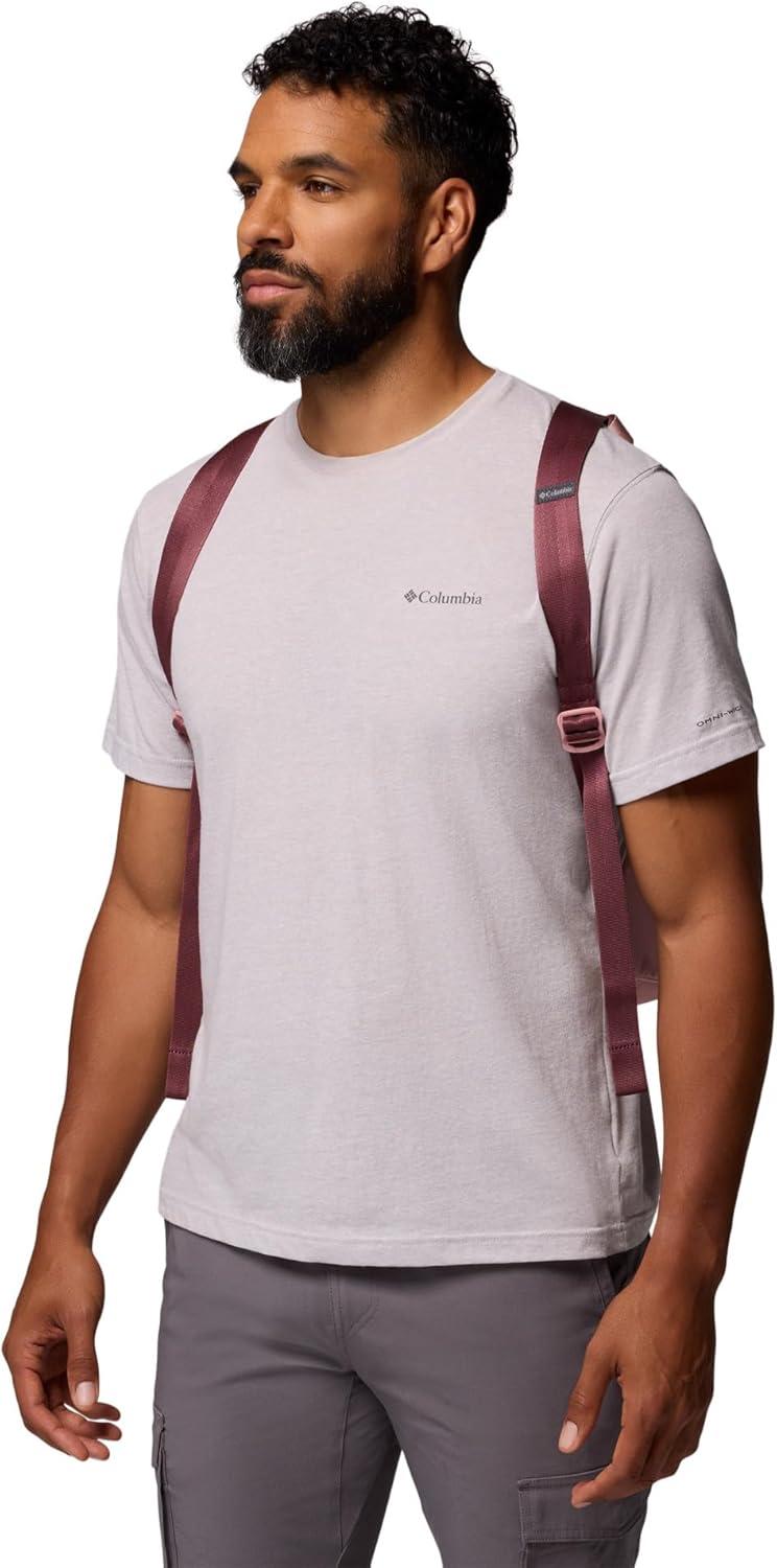imageColumbia Unisex Trail Traveler 18L Backpack Rain ForestCollegiate Navy One SizeRich WineEraser Pink