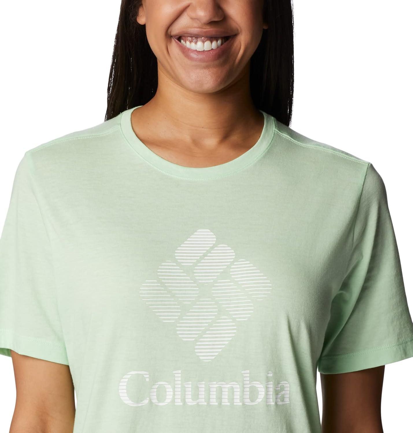 imageColumbia Womens Bluebird Day Relaxed Crew NeckBluebird Day Relaxed Crew NeckKey West HeatherCsc Stacked Graphic