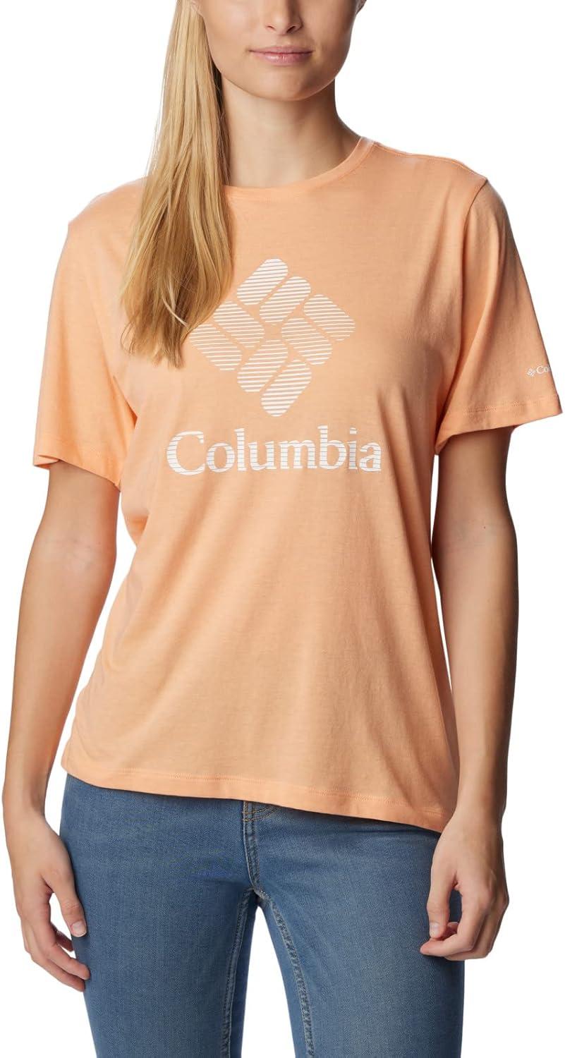 imageColumbia Womens Bluebird Day Relaxed Crew NeckBluebird Day Relaxed Crew NeckPeach HeatherCsc Stacked Graphic
