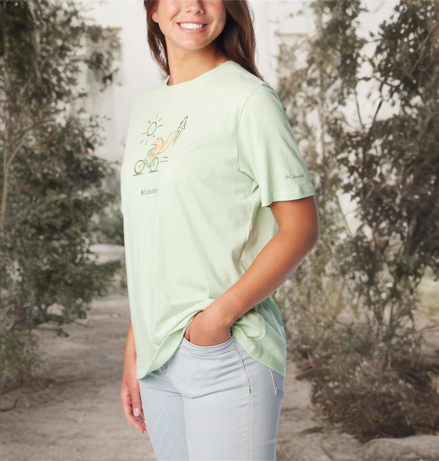 imageColumbia Womens Bluebird Day Relaxed Crew NeckBluebird Day Relaxed Crew NeckSage Leaf HeatherFoxy Peddle