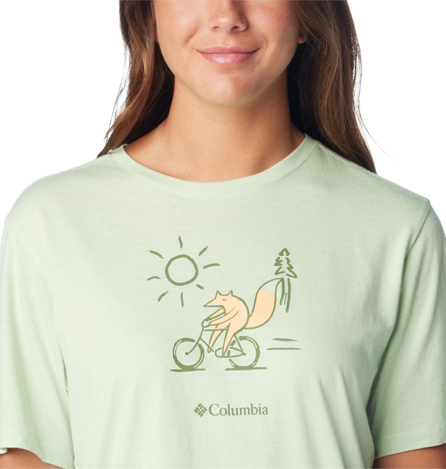 imageColumbia Womens Bluebird Day Relaxed Crew NeckBluebird Day Relaxed Crew NeckSage Leaf HeatherFoxy Peddle