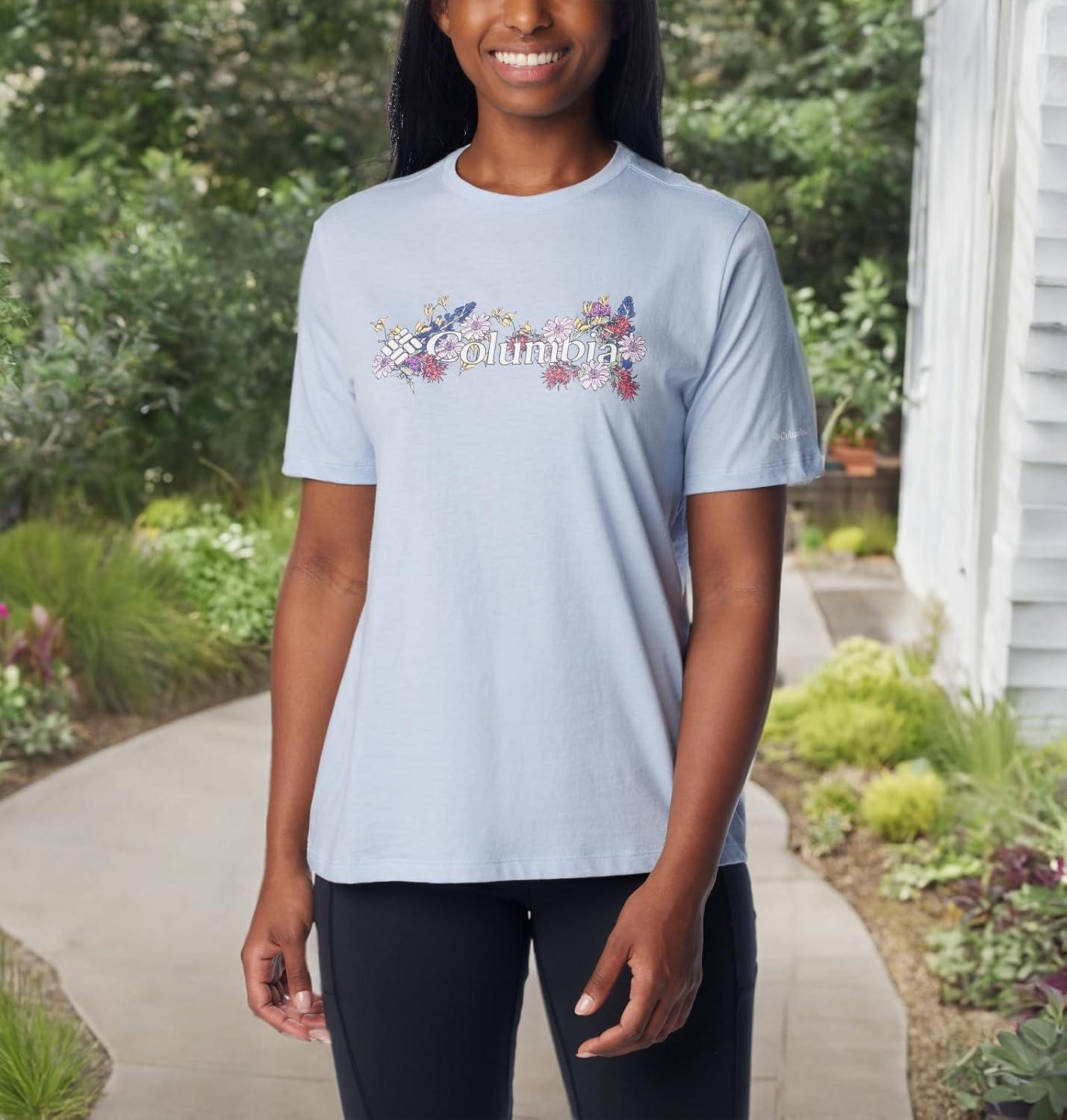 imageColumbia Womens Bluebird Day Relaxed Crew NeckBluebird Day Relaxed Crew NeckWhisper HeatherBranded Bouquet