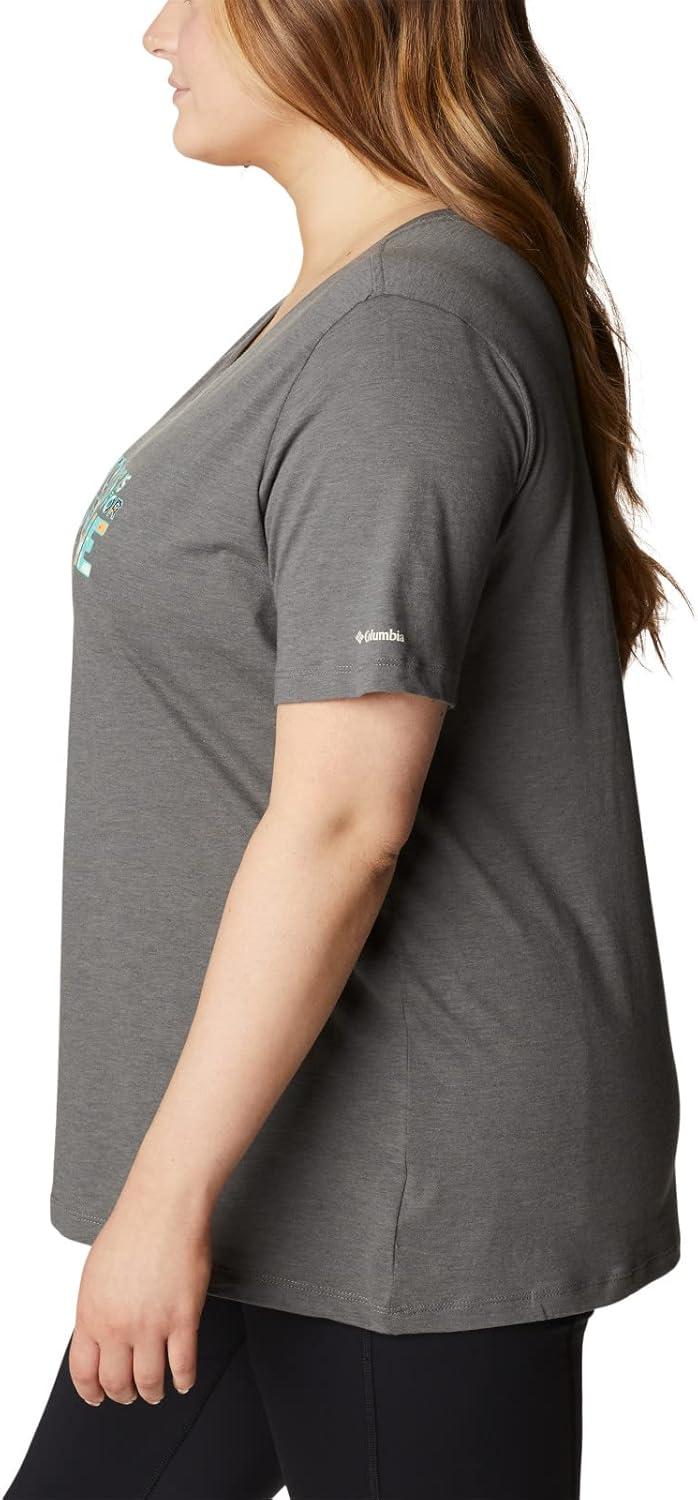 imageColumbia Womens Bluebird Day Relaxed V NeckCharcoal HeatherBe Outdoors