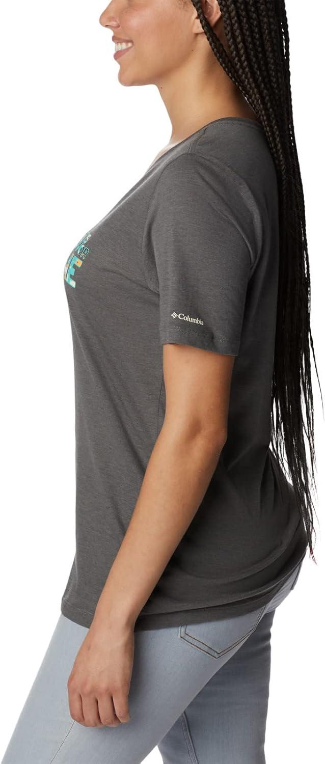 imageColumbia Womens Bluebird Day Relaxed V NeckCharcoal HeatherBe Outdoors
