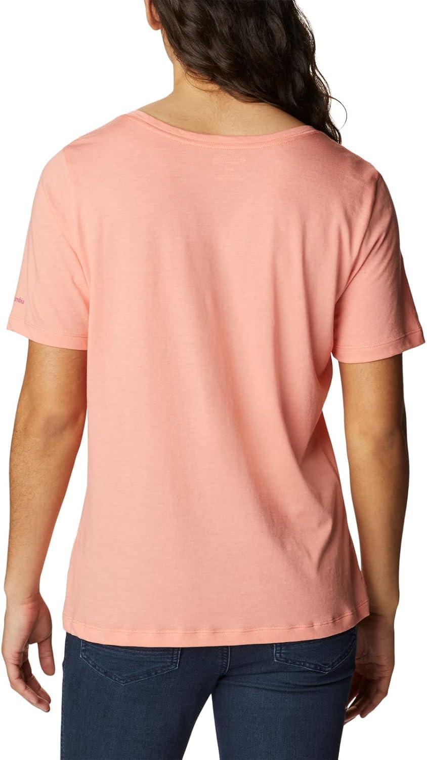 imageColumbia Womens Bluebird Day Relaxed V NeckCoral Reef HeatherLakeshore Flora