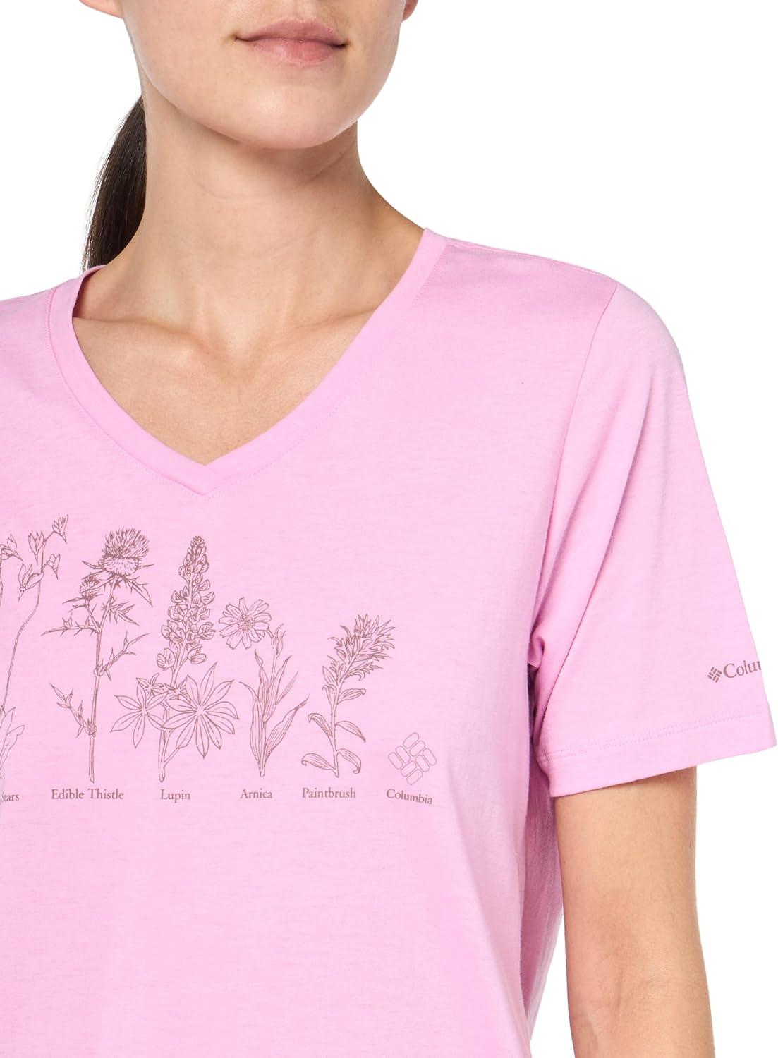 imageColumbia Womens Bluebird Day Relaxed V NeckCosmos HeatherFloral Friends