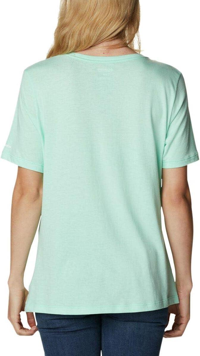 imageColumbia Womens Bluebird Day Relaxed V NeckMint Cay HeatherStriped Hills