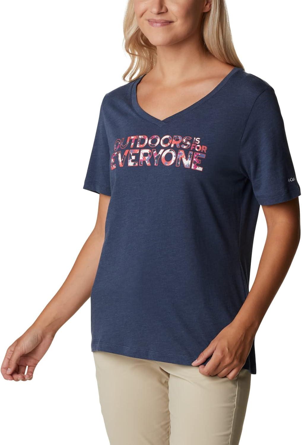 imageColumbia Womens Bluebird Day Relaxed V NeckNocturnal HeatherBe Outdoors