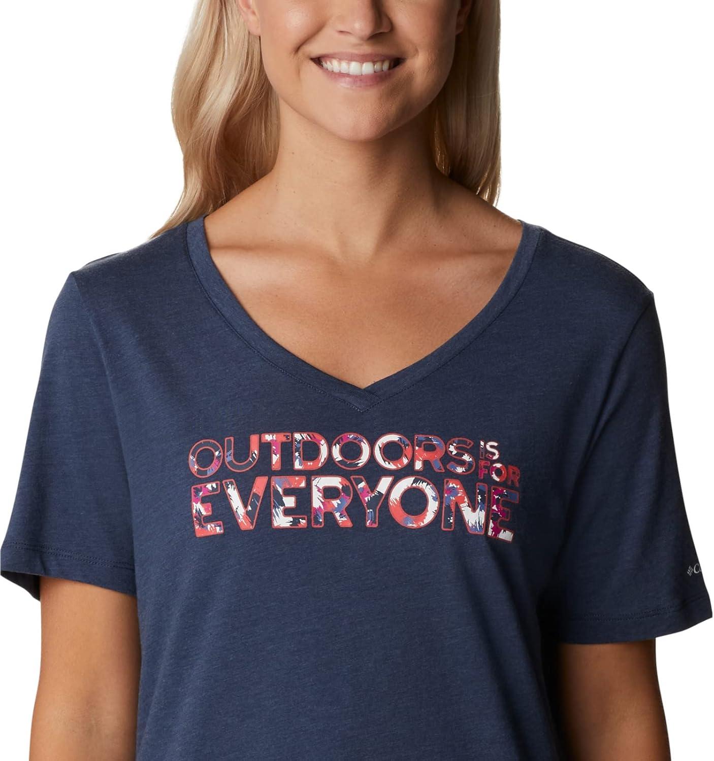 imageColumbia Womens Bluebird Day Relaxed V NeckNocturnal HeatherBe Outdoors