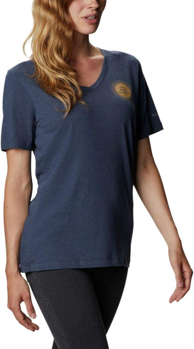 imageColumbia Womens Bluebird Day Relaxed V NeckNocturnal HeatherHey There