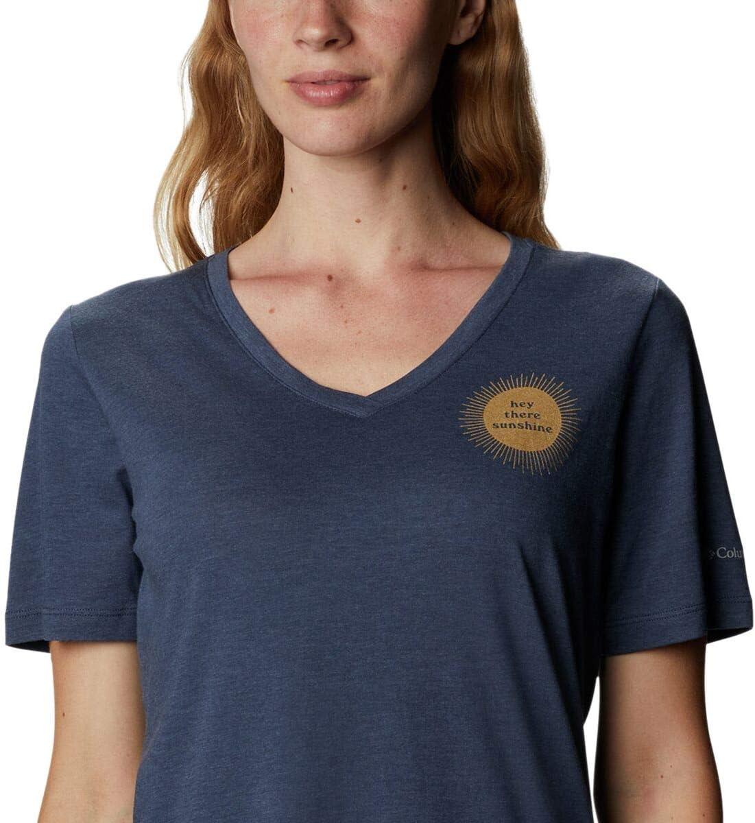 imageColumbia Womens Bluebird Day Relaxed V NeckNocturnal HeatherHey There