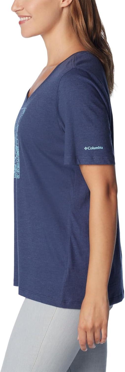 imageColumbia Womens Bluebird Day Relaxed V NeckNocturnal HeatherRocky Road