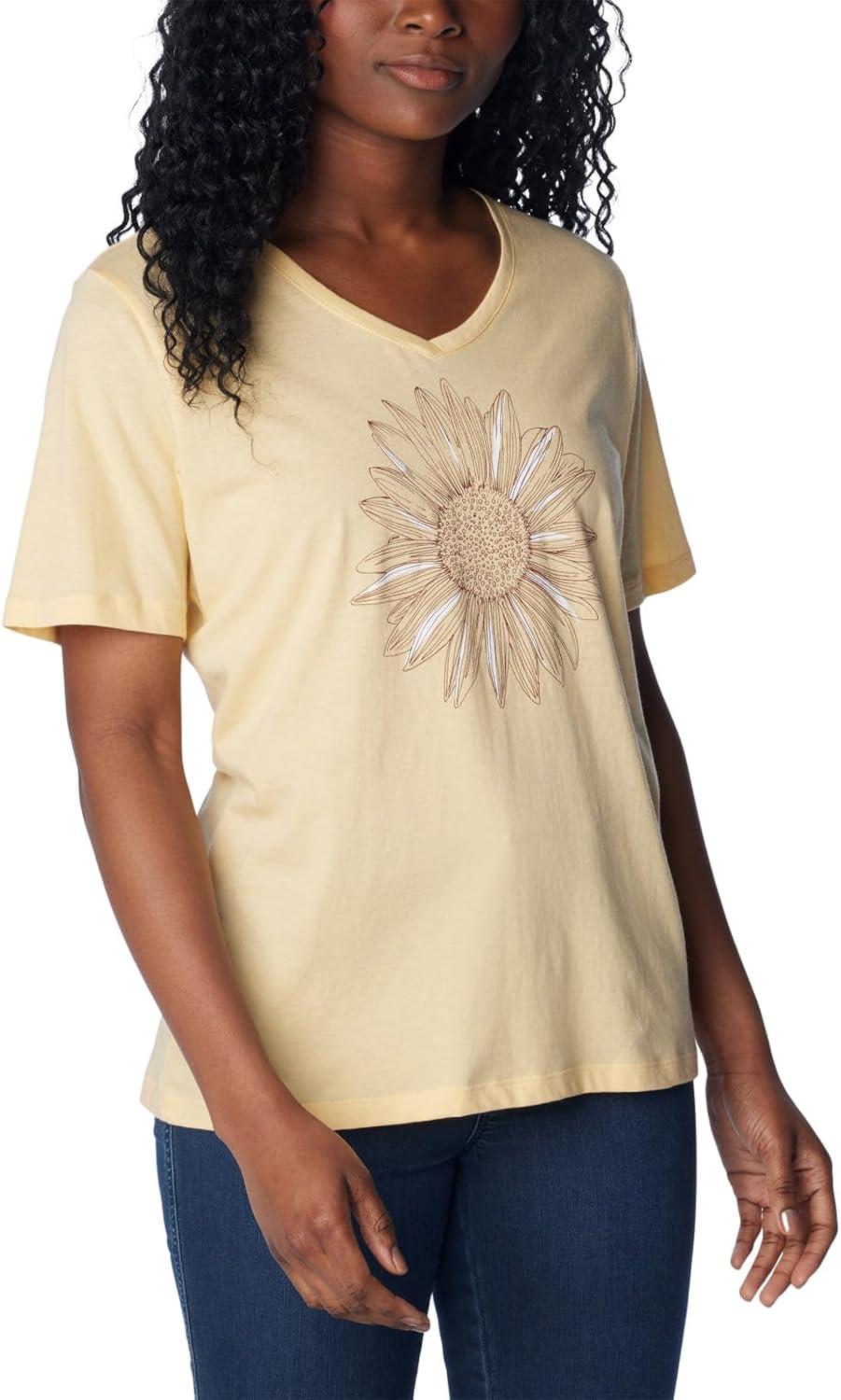 imageColumbia Womens Bluebird Day Relaxed V NeckSunkissed HeatherFlower Power