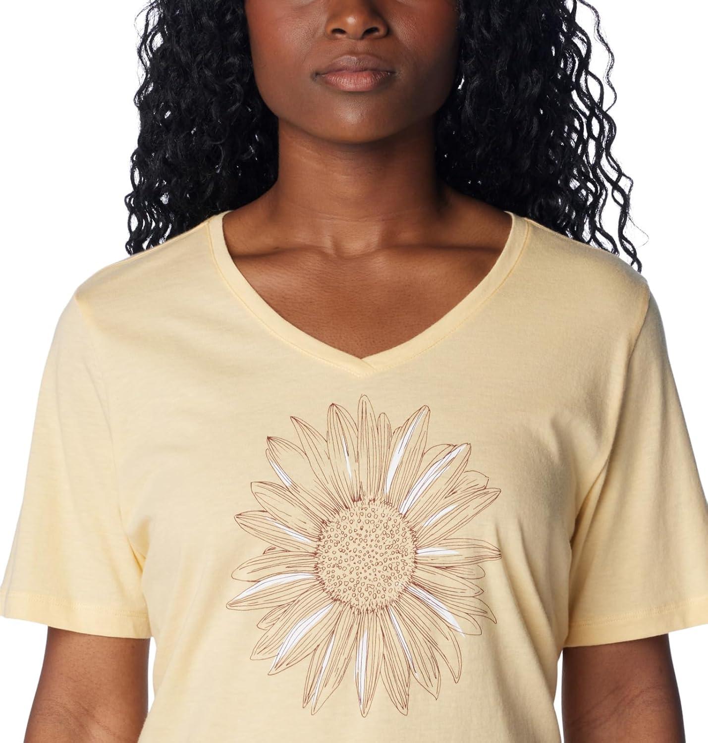 imageColumbia Womens Bluebird Day Relaxed V NeckSunkissed HeatherFlower Power