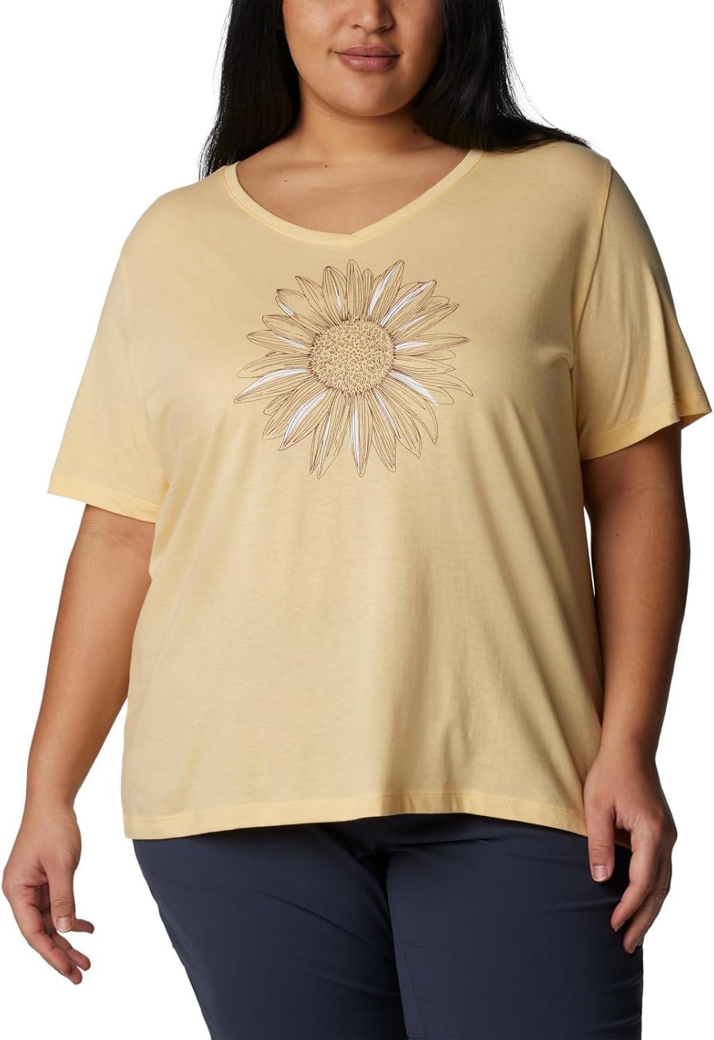 imageColumbia Womens Bluebird Day Relaxed V NeckSunkissed HeatherFlower Power