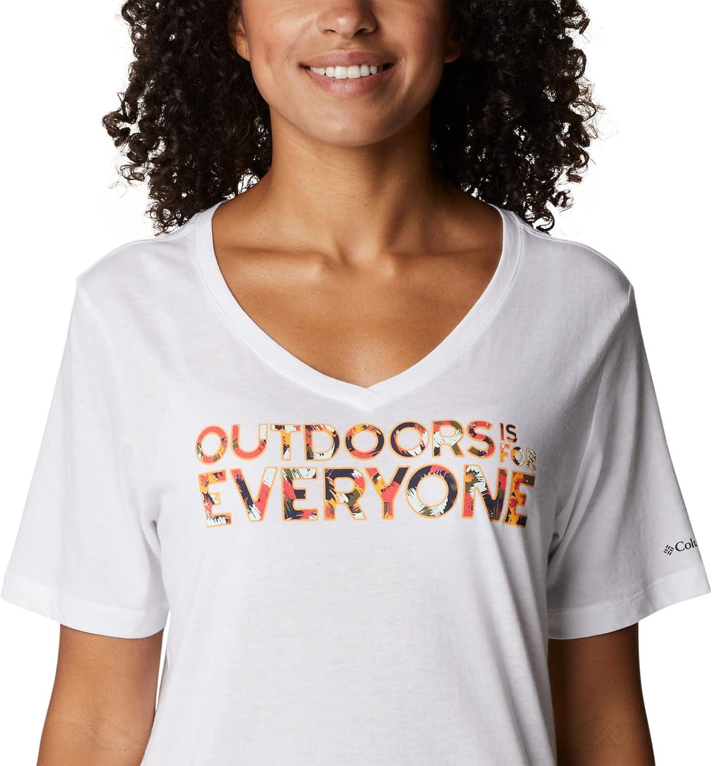 imageColumbia Womens Bluebird Day Relaxed V NeckWhiteBe Outdoors