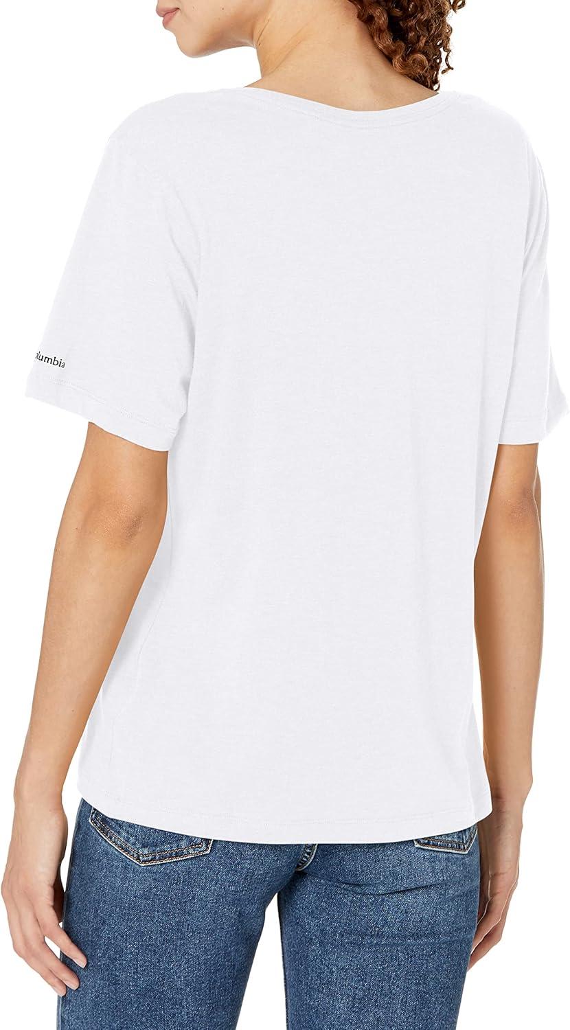 imageColumbia Womens Bluebird Day Relaxed V NeckWhiteJubilant Escape Graphic