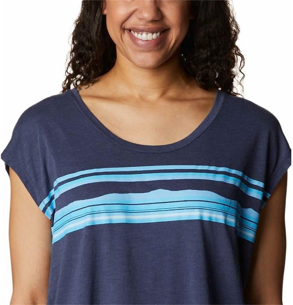 imageColumbia Womens Bluebird Days Modern Short Sleeve TeeNocturnal HeatherPeaceful Perspective Grx
