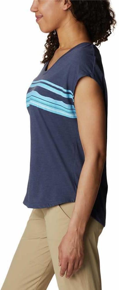 imageColumbia Womens Bluebird Days Modern Short Sleeve TeeNocturnal HeatherPeaceful Perspective Grx