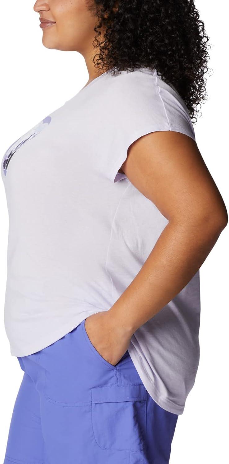 imageColumbia Womens Bluebird Days Modern Short Sleeve TeePurple Tint HeatherMeditation Isle Grx
