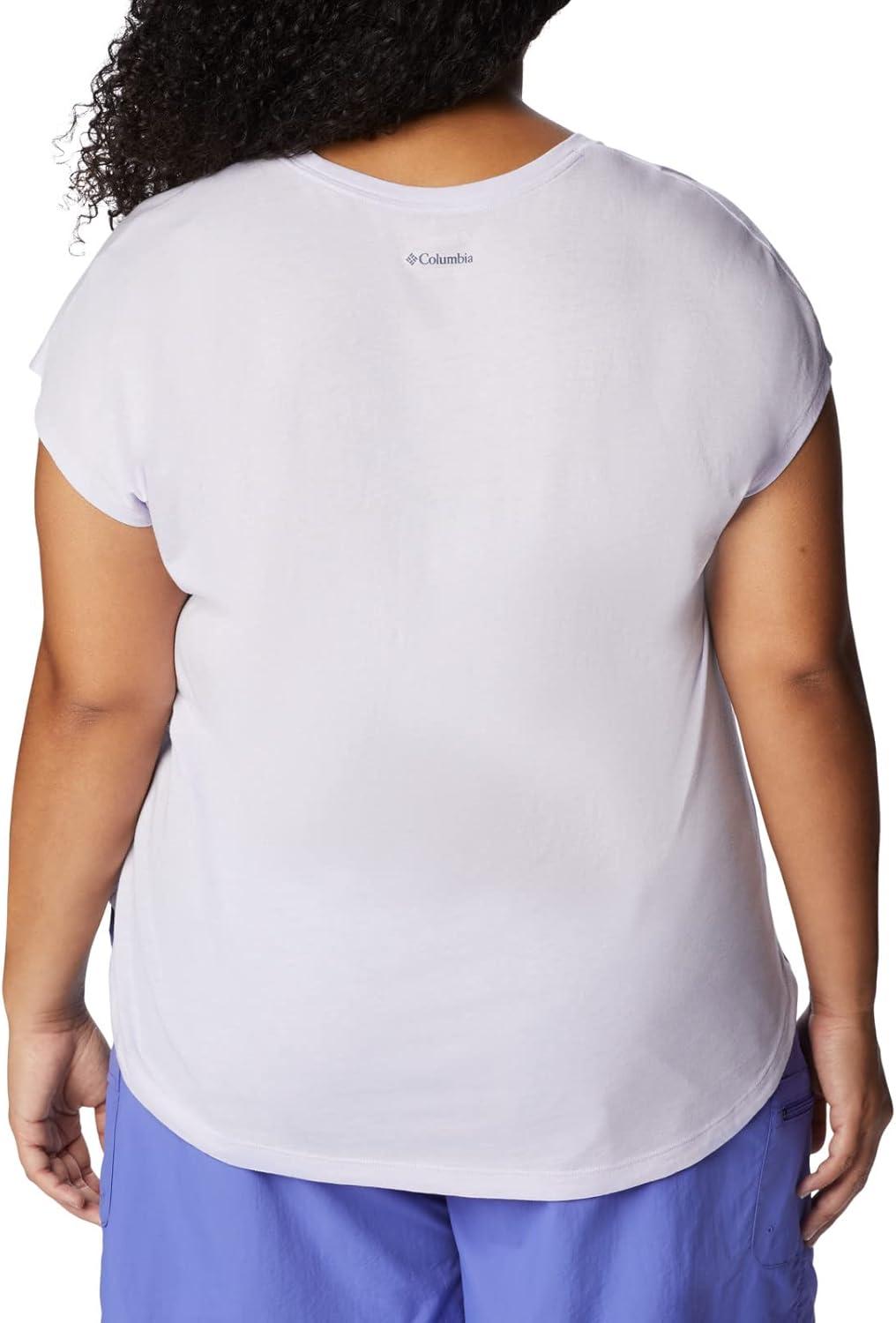 imageColumbia Womens Bluebird Days Modern Short Sleeve TeePurple Tint HeatherMeditation Isle Grx