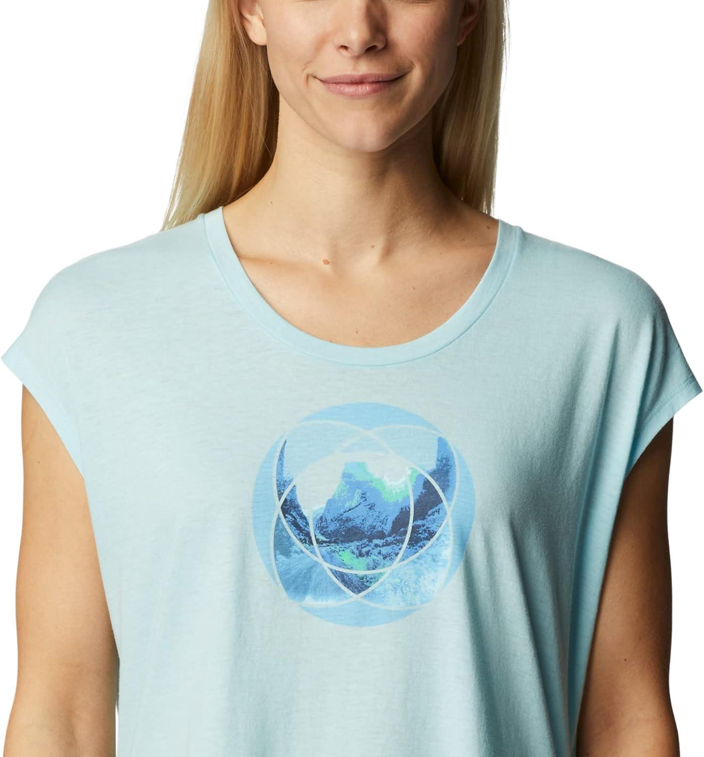 imageColumbia Womens Bluebird Days Modern Short Sleeve TeeSpring Blue HeatherMindful Meditation Grx
