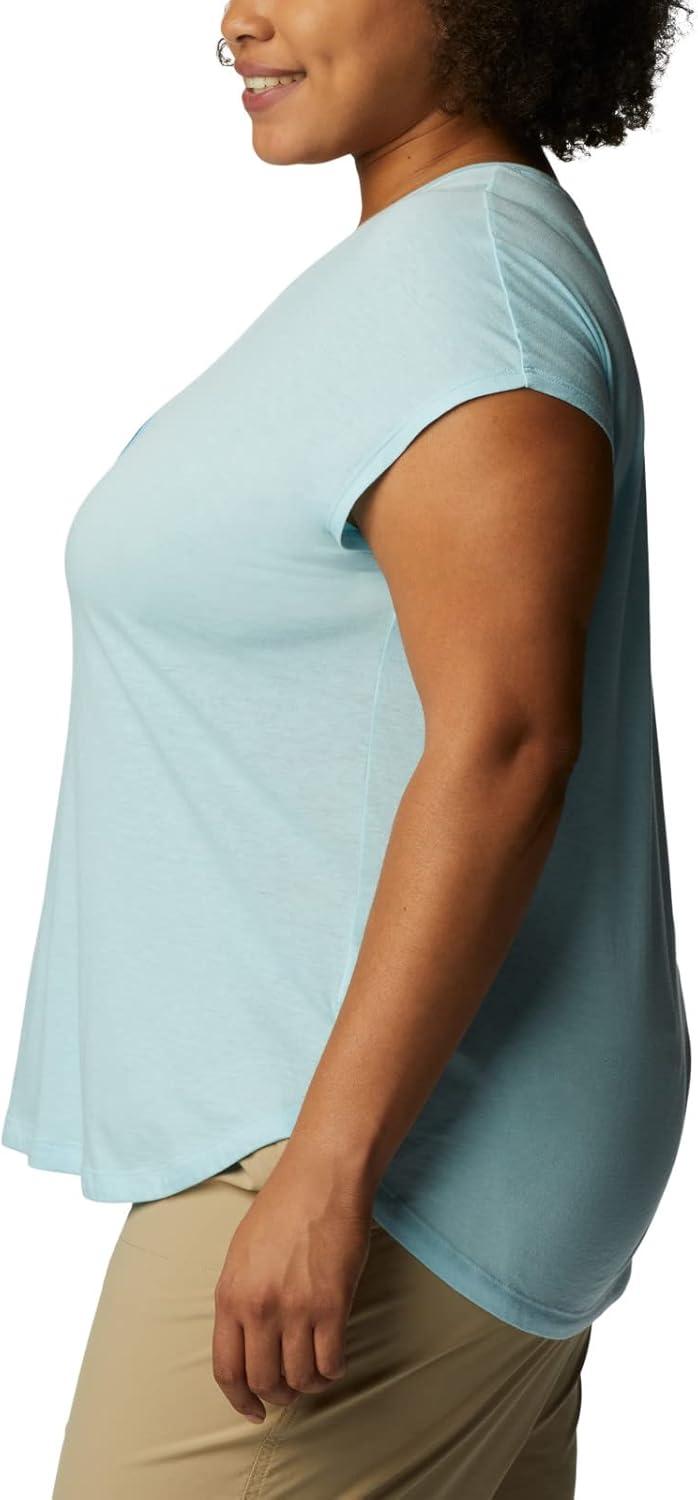 imageColumbia Womens Bluebird Days Modern Short Sleeve TeeSpring Blue HeatherMindful Meditation Grx