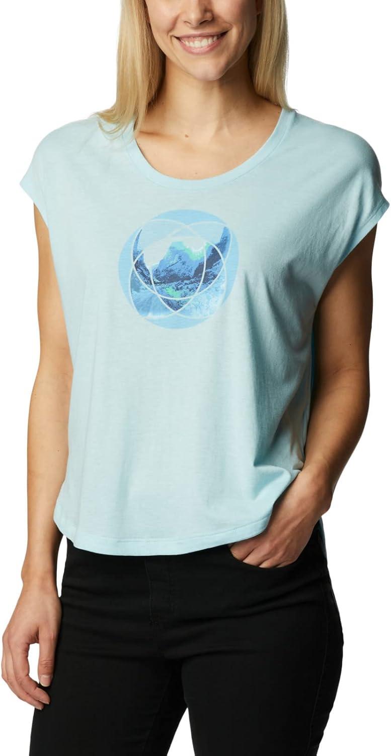 imageColumbia Womens Bluebird Days Modern Short Sleeve TeeSpring Blue HeatherMindful Meditation Grx