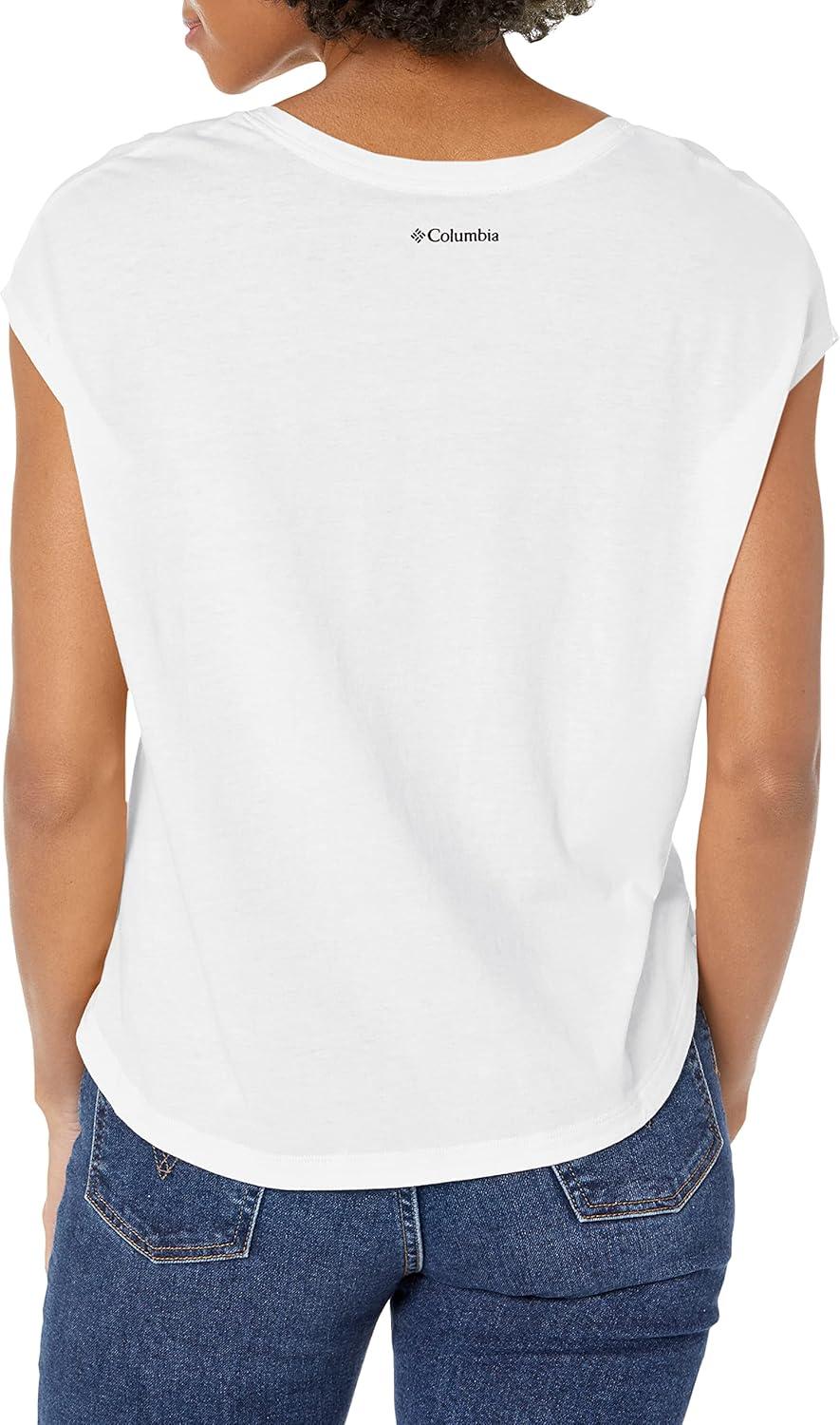 imageColumbia Womens Bluebird Days Modern Short Sleeve TeeWhiteMeditation Isle Graphic