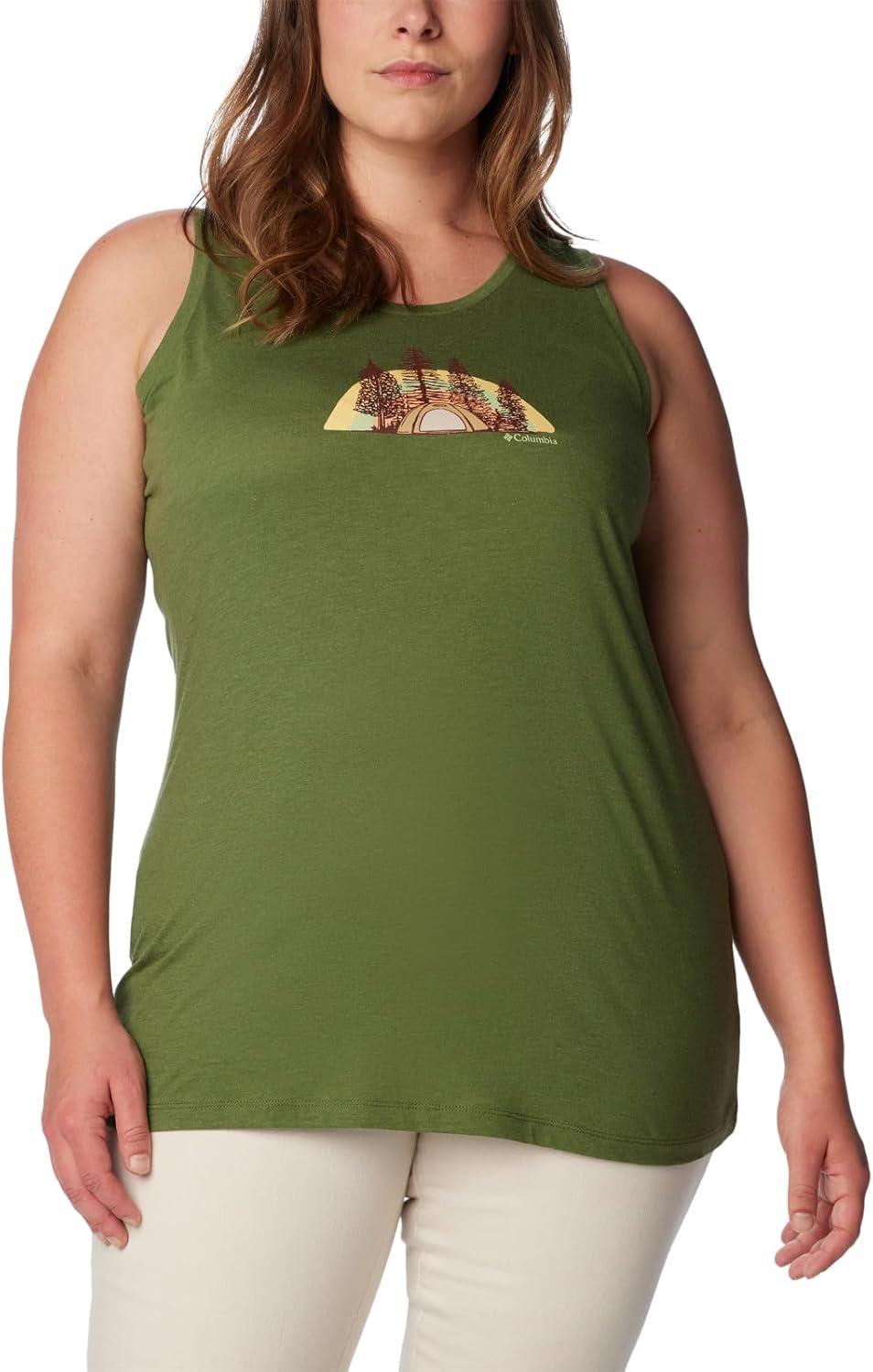 imageColumbia Womens Bluff Mesa TankCami ShirtCanteen HeatherHappier Outdoors