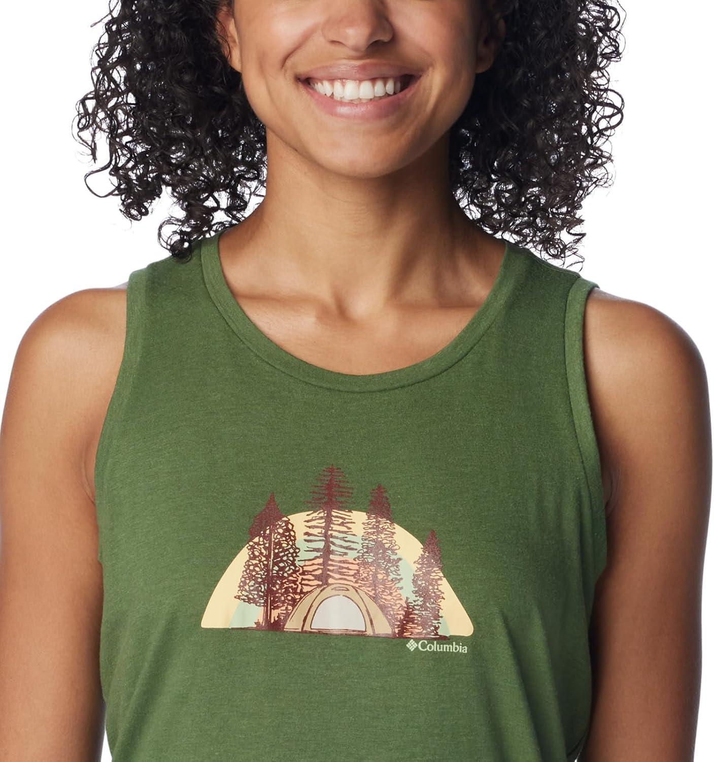 imageColumbia Womens Bluff Mesa TankCami ShirtCanteen HeatherHappier Outdoors