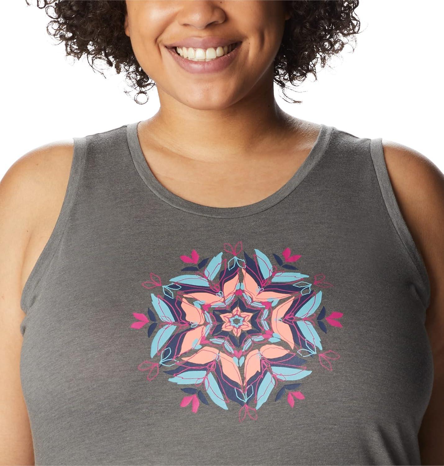imageColumbia Womens Bluff Mesa TankCami ShirtCharcoal HeatherFloral Leafscape
