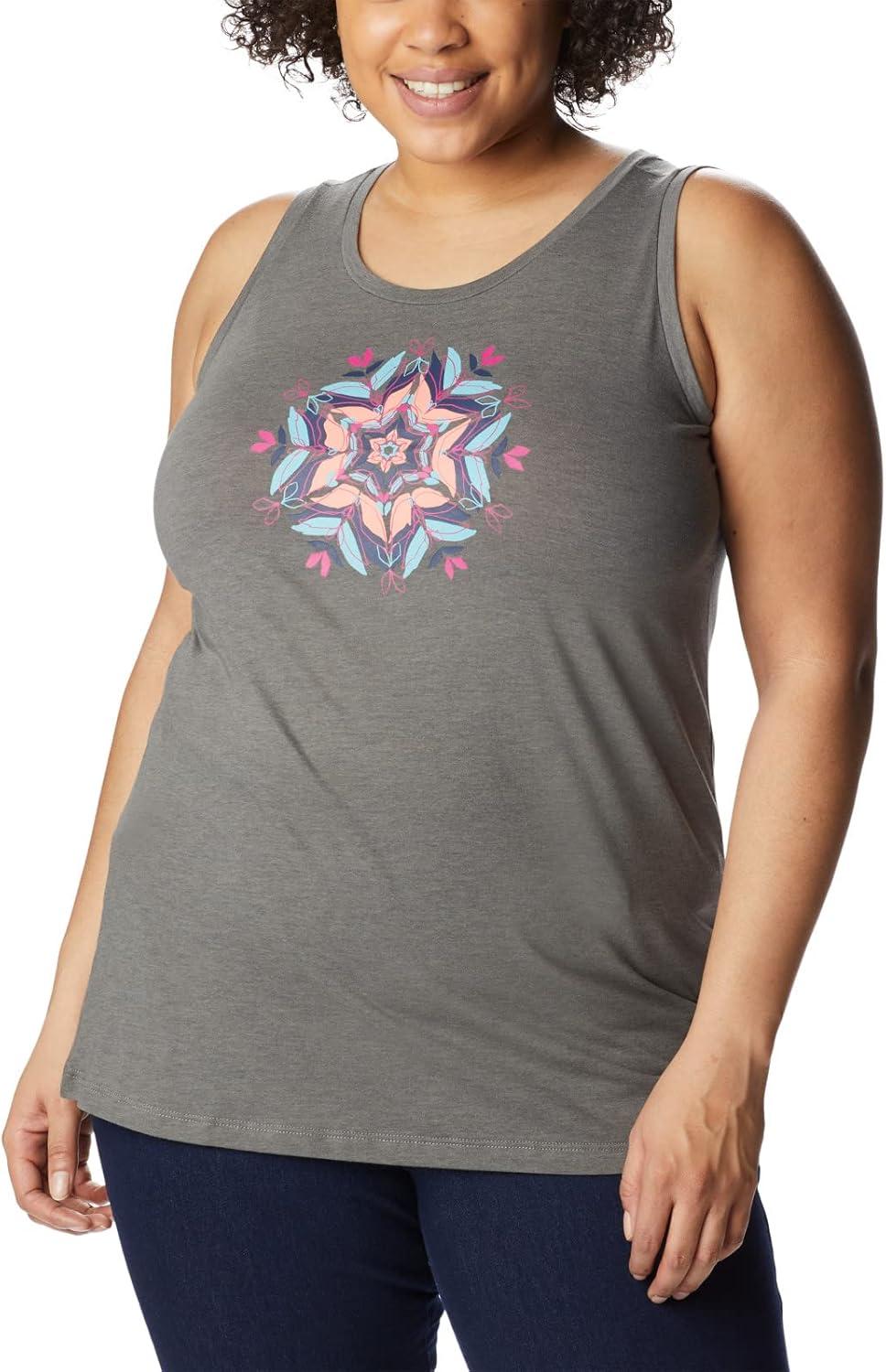 imageColumbia Womens Bluff Mesa TankCami ShirtCharcoal HeatherFloral Leafscape