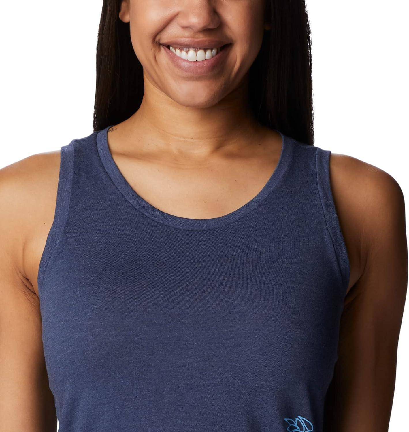 imageColumbia Womens Bluff Mesa TankCami ShirtNocturnal HeatherBlooming Lines Graphic