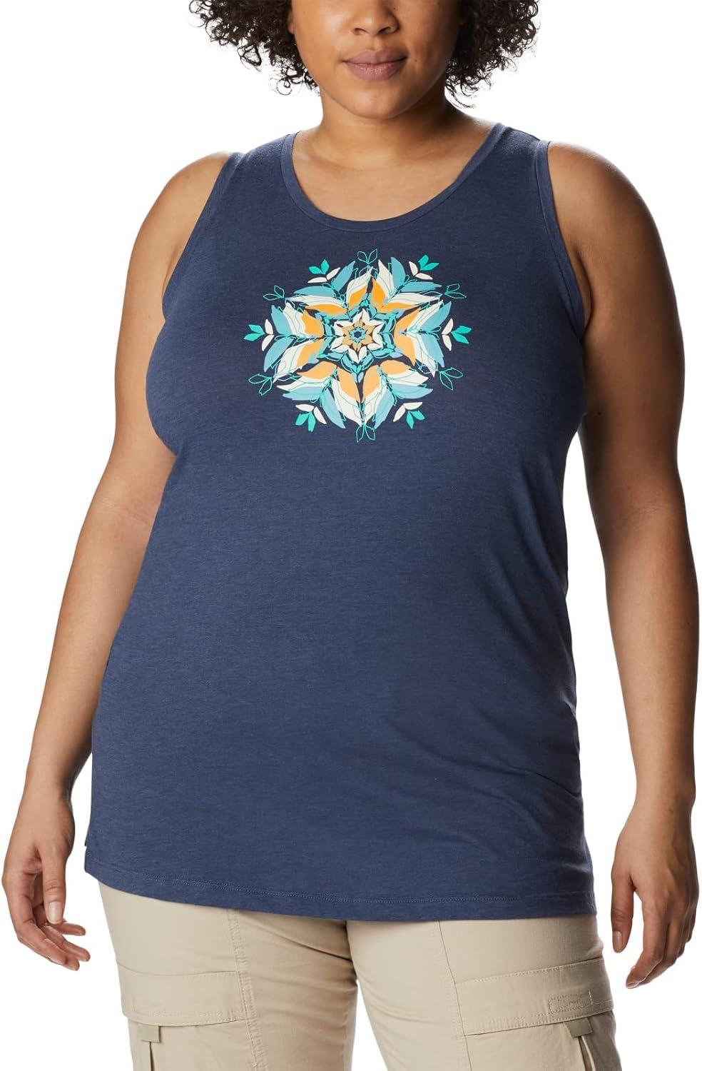 imageColumbia Womens Bluff Mesa TankCami ShirtNocturnal HeatherFloral Leafscape