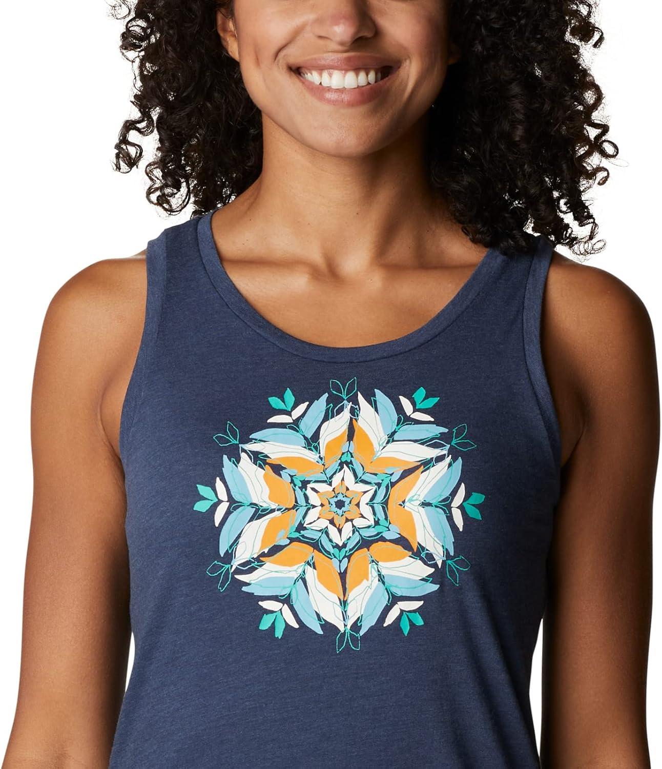 imageColumbia Womens Bluff Mesa TankCami ShirtNocturnal HeatherFloral Leafscape